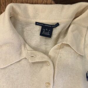 Lord and Taylor cashmere turtleneck and Polo button up top